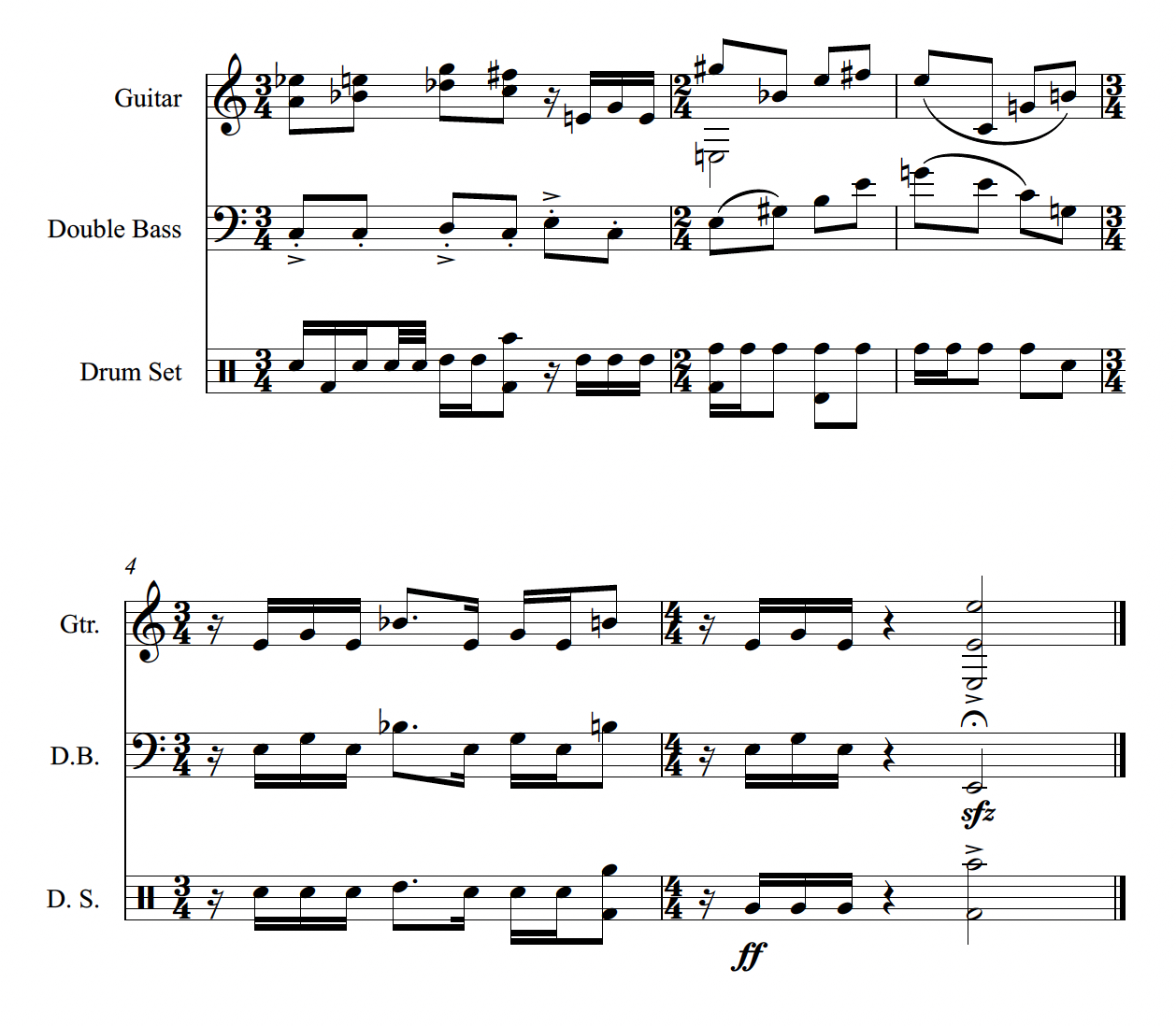 A melodic style of drumming that sounds almost symphonic in scope.